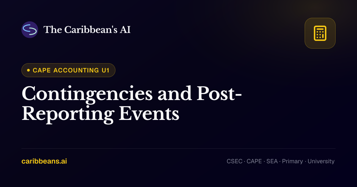 CAPE Accounting: Contingencies and Post-Reporting Events — Free ...