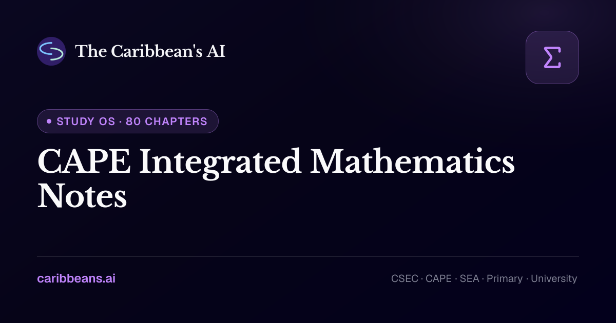 CAPE Integrated Mathematics Notes · Study OS