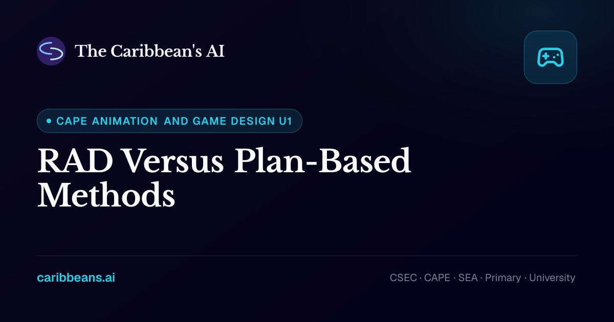CAPE Animation and Game Design: RAD Versus Plan-Based Methods — Free ...