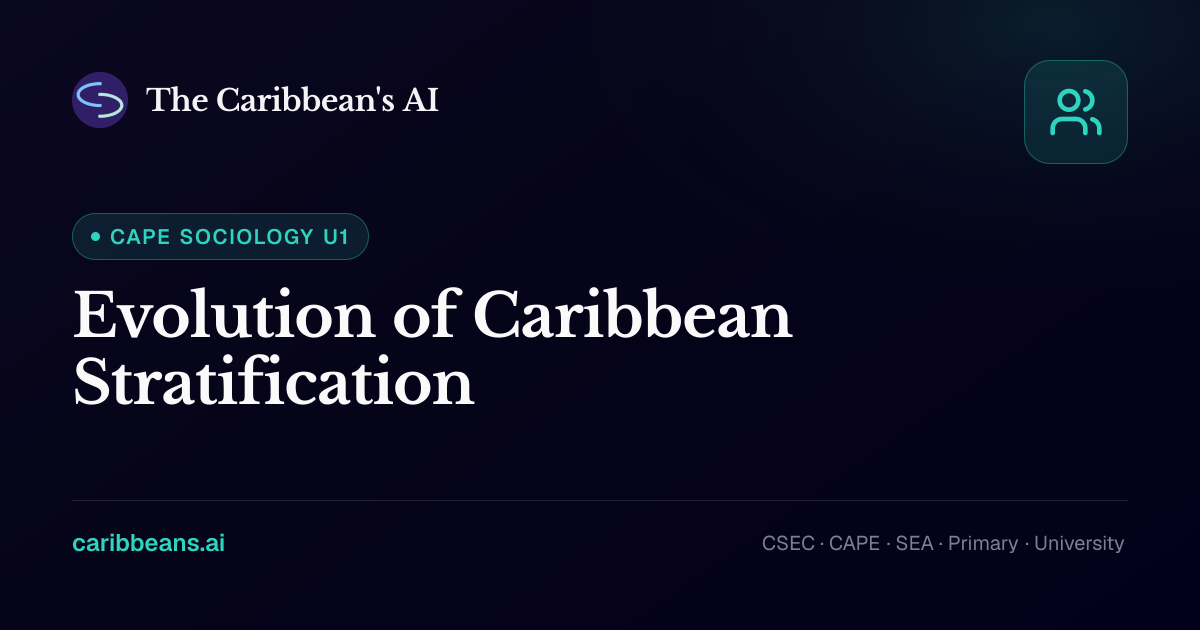 CAPE Sociology: Evolution of Caribbean Stratification — Free Caribbean ...