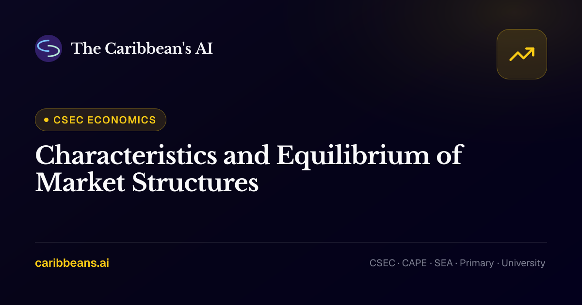 CSEC Economics: Characteristics and Equilibrium of Market Structures ...