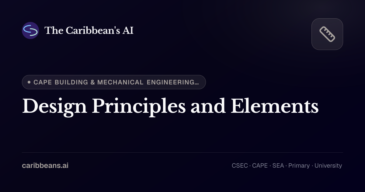 CAPE Building & Mechanical Engineering Drawing: Design Principles and ...