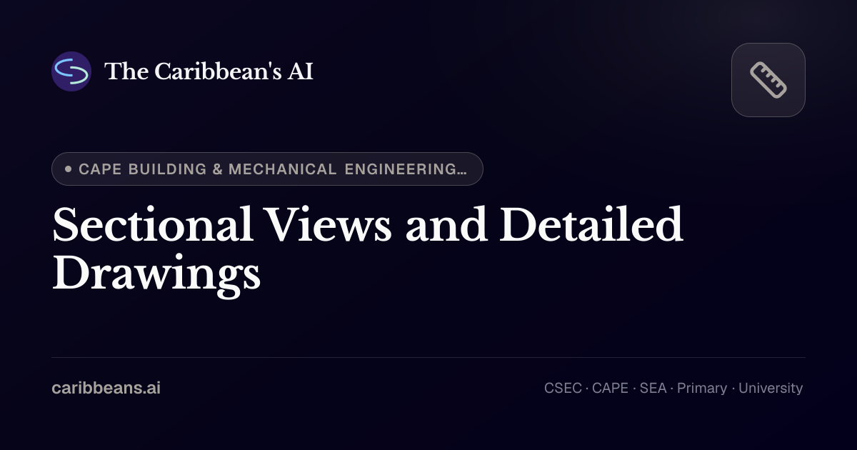 CAPE Building & Mechanical Engineering Drawing: Sectional Views and ...