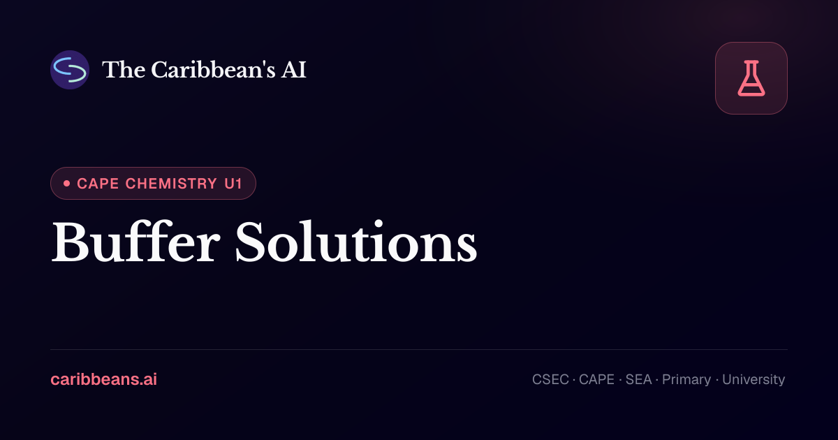 CAPE Chemistry: Buffer Solutions — Free Caribbean AI Textbook